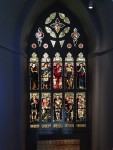 A large stained glass window
