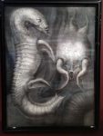 A painting by H. R. Giger at the show