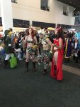 A casual group of cosplayers