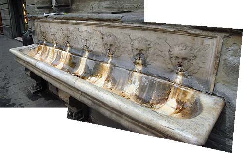 Detail of the trough