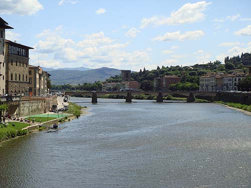 View down the Arno River