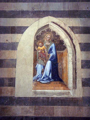 Frescoe of Madonna and Chilod inside the Duomo