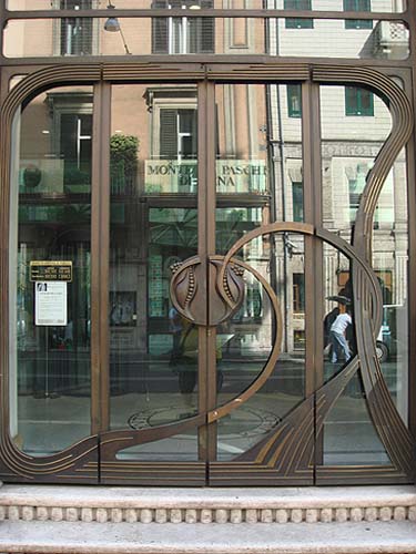 Art Nouveau bank doors