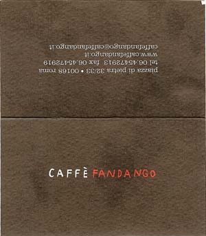 Cafe Fandango card