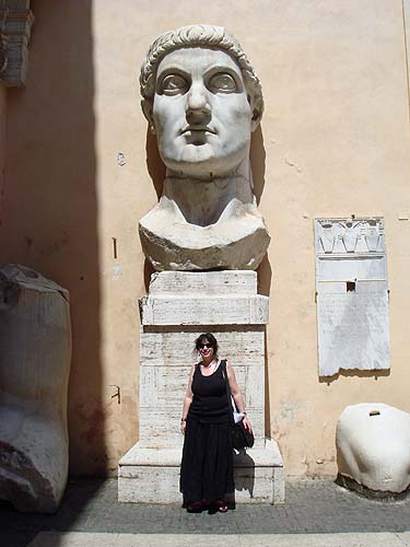 Aviva with Constantine's head