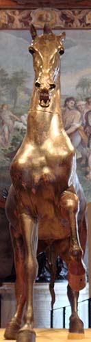 Front of bronze horse
