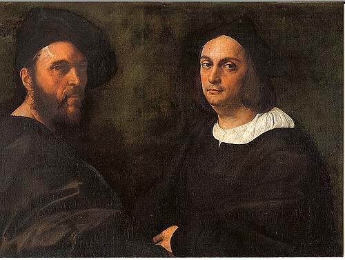 "Portrait of Andrea Navagero and Agostino Beazzano" by Raffaello