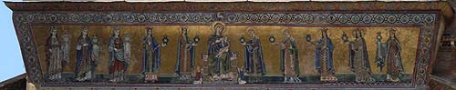Santa Maria in Trastevere mosaic frieze